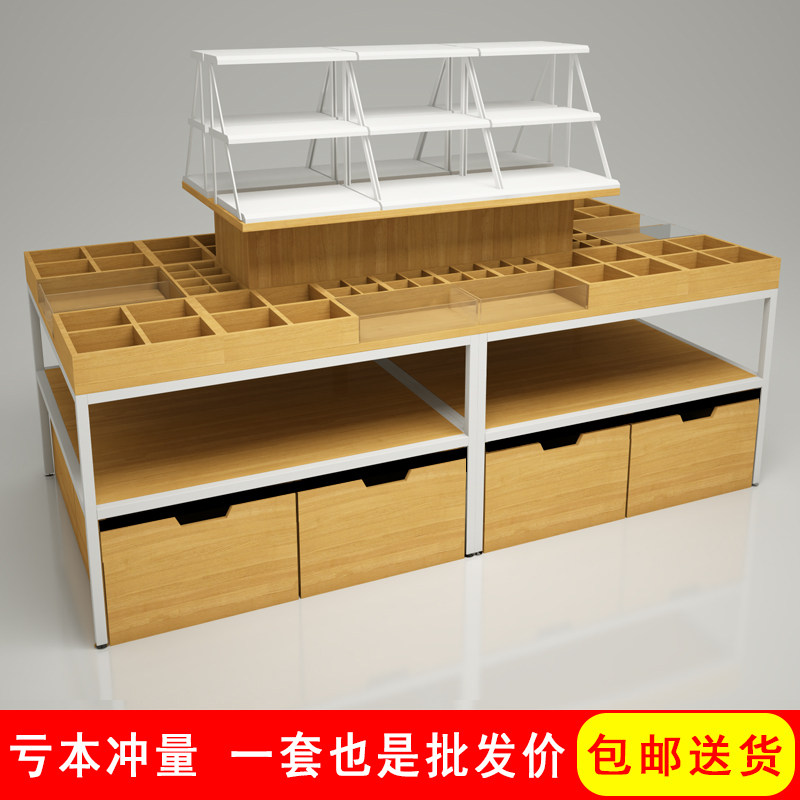 Name Genesis Makeup Water Putting Bench Stationery Bouquets Boutique Accessories Superior shop shelves Cosmetic Double-sided Middle Island Display Cabinet