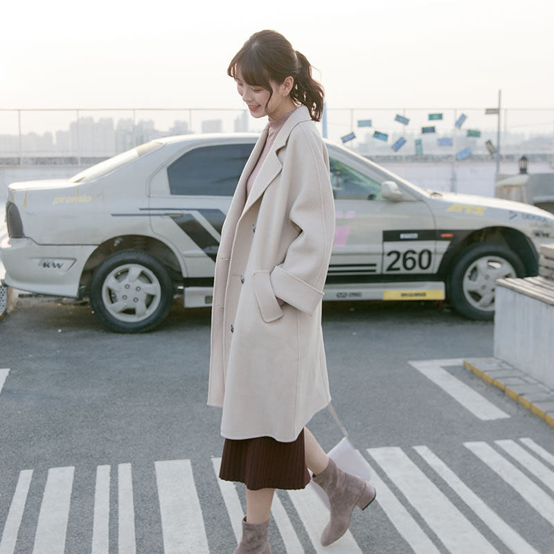 Q.FOUR 羊绒双面呢 中长款女式大衣 天猫优惠券折后￥349包邮（￥589-240）