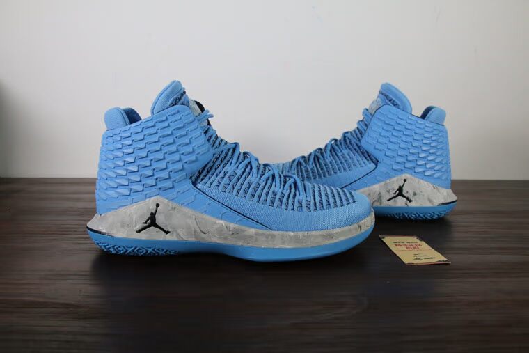Air Jordan 32 AJ32 Joe 32 Giày bóng rổ màu xanh Bắc Carolina AH3348-406 giày xtep
