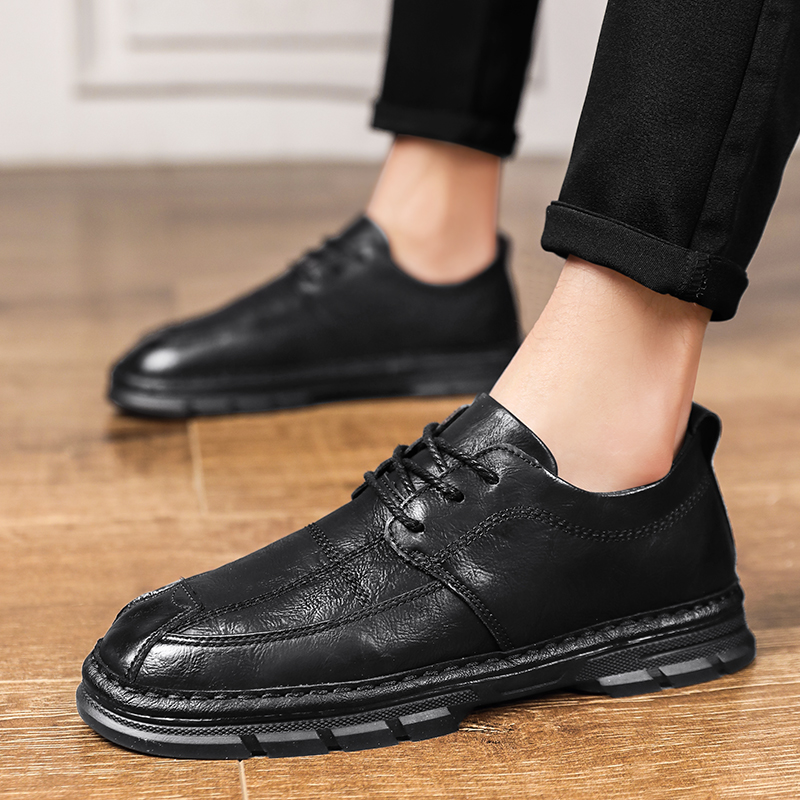 Men's shoes spring tide shoes 2020 new British black men's shoes small leather shoes men's suits casual business men's shoes skate shoes
