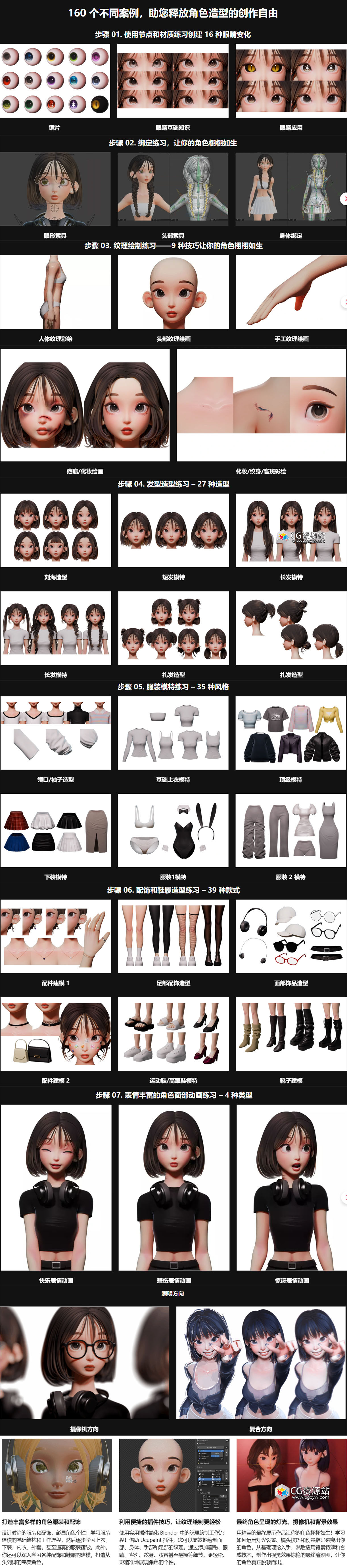 blender 3d character examples