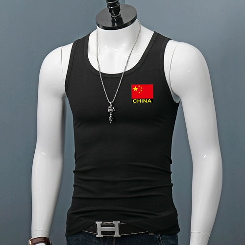 Зеленый летний трикотажный камуфляжный жилет без рукавов, китайский стиль, в обтяжку