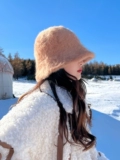 Ведро, демисезонная удерживающая тепло шапка, в корейском стиле
