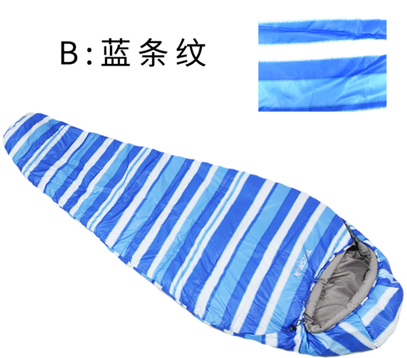 Cao cấp ngoài trời giải trí ngoài trời nhà cắm trại túi ngủ nylon sọc xác ướp có thể được giặt máy dày dài - Túi ngủ túi ngủ naturehike