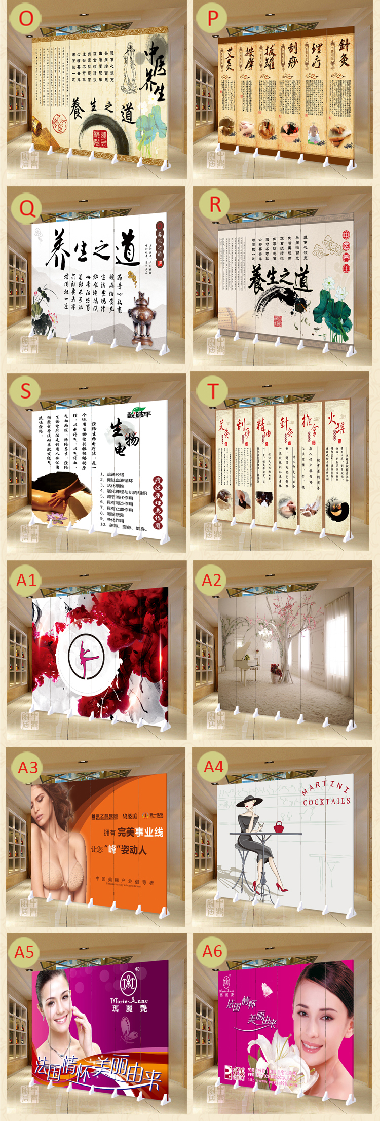 Tùy chỉnh màn hình phân vùng thời trang đơn giản hiên châu Âu phòng ngủ thẩm mỹ viện bảo tàng sức khỏe gấp đôi màn hình gấp vải - Màn hình / Cửa sổ vách gỗ cầu thang