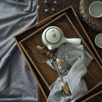 Retro wooden tea tray Forest wedding cake tray Dessert table Dessert tray Rectangular wooden tray