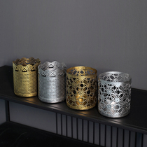 Golden lollipop bucket European-style home decoration utensils Sugar cans Wedding props Retro cans dessert table ornaments