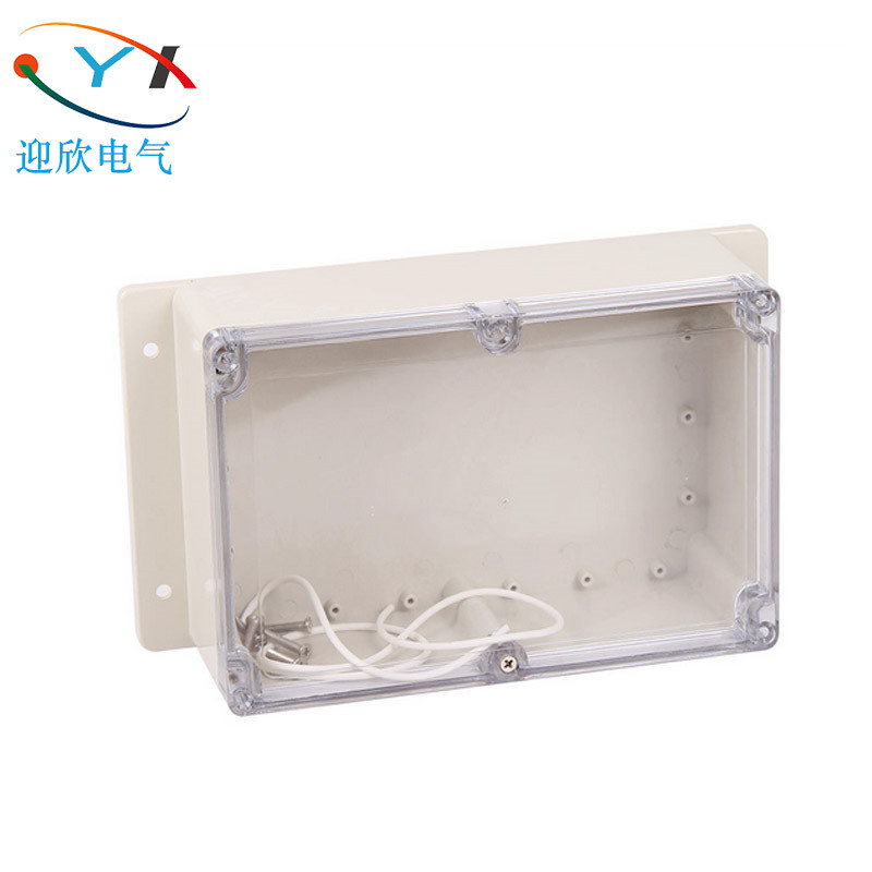 230 * 150 * 87 with ear transparent waterproof junction box outdoor work control box power splitting wire box plastic Ip66