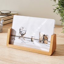Nordic ins style simple 6 inch solid wood photo frame table living room bedside table office desktop creative photo ornaments