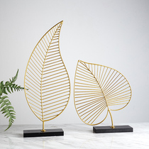 Nordic light luxury iron tree leaf ornaments home living room coffee table desktop porch TV cabinet wine cabinet decoration decoration