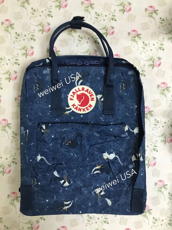 Arctic Fox Backpack Laptop Bag Kanken Art Fable Green Medium Size Authentic 23610