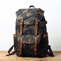 Canvas Double Shoulder Bag Male Trend Casual Camouflak Outdoor Travel Bag Large Capacity Waterproof Bag Men Backpack 2