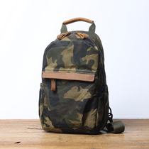 Mens diagonal satchel camouflated canvas bag single shoulder bag for boys light 100 lap backpacks small satchel with oblique cross-bag wave 2