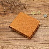 Плетеный, желтый, матовый, кожаный, принт, воловья кожа, с печатью вашего логотипа