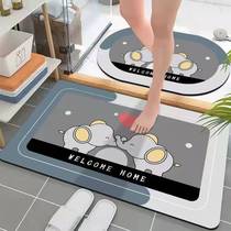 Silicon Algae Mud Suction Pad Ground Mat Bathroom Toilet Toilet Kitchen Door Opening Thickening Non-slip Speed Dry Foot Mat Door Mat