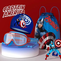 Упрямый красный капитан Америка+плавательная шляпа+купальная булочка