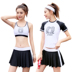 Bạn mặc đồ bơi nữ ba mảnh bảo thủ mỏng manh mùa xuân nhỏ nước hoa sinh viên thể thao chia váy kiểu bơi bụng đồ bơi 2 mảnh cạp cao Bộ đồ bơi hai mảnh