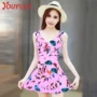 Youyou thép tấm tập hợp áo tắm một mảnh áo tắm áo tắm che bụng thon gọn phù hợp với áo tắm Hàn Quốc bảo thủ - Bộ đồ bơi One Piece 	đồ bơi nữ liền thân có tay	