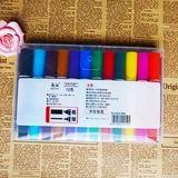 Бесплатная доставка Аутентичная Qijiang 12 -Color Double -Head Oily Marker Marker Pop Pen Чернила.