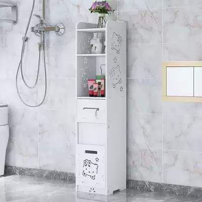 Ya Kili dressing room shelf floor rack toilet storage cabinet bathroom shelf side Cabinet cracks