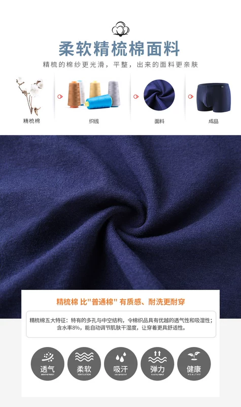 Quần lót cotton nam cực nam SF cotton cotton boxer để tăng độ béo cho quần short trẻ trung phiên bản Hàn Quốc