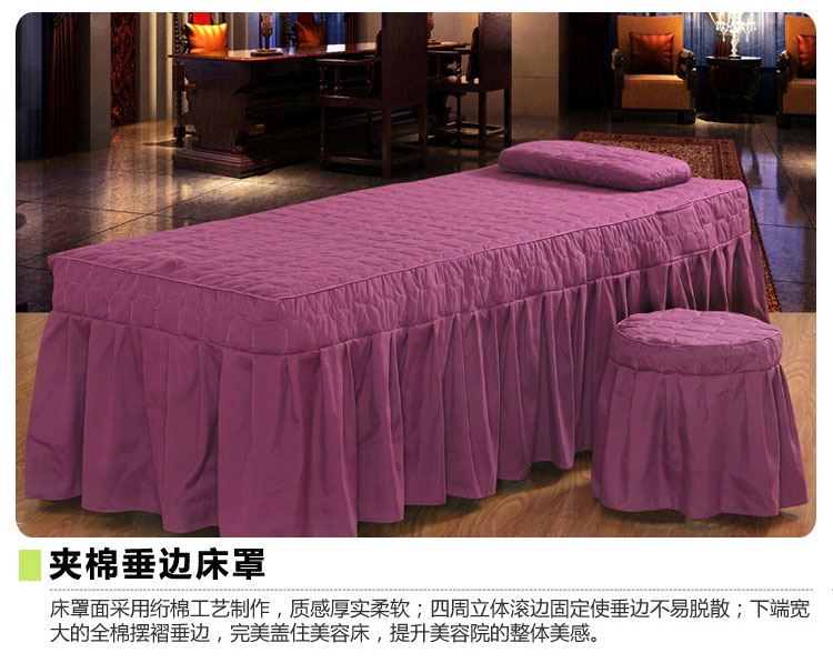 SPA thẩm mỹ viện Beauty khăn trải giường denim bedspread massage Body gia đình trị liệu massage bốn tấm được trang bị - Trang bị tấm mua ga giường spa