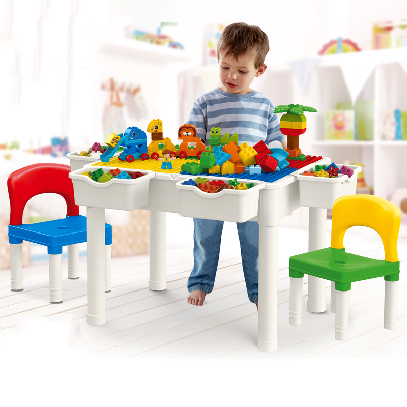 Children building blocks table large grain multifunction assembly Puzzle Force 4-6 Action Brain Toy Boys Girl Series 3 years old