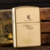 Zippo dầu hỏa nhẹ hơn áo giáp đồng khắc tinh khiết Tongji xã hội retro hoài cổ cá tính bộ sưu tập zopp - Bật lửa