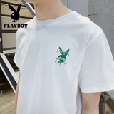 Playboy, мужская летняя хлопковая футболка с круглым воротником, короткий рукав, сезон 2021