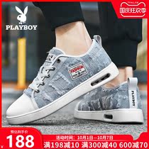 Playboy mens shoes 2021 new spring mens casual shoes breathable canvas shoes Korean board shoes mens trendy shoes