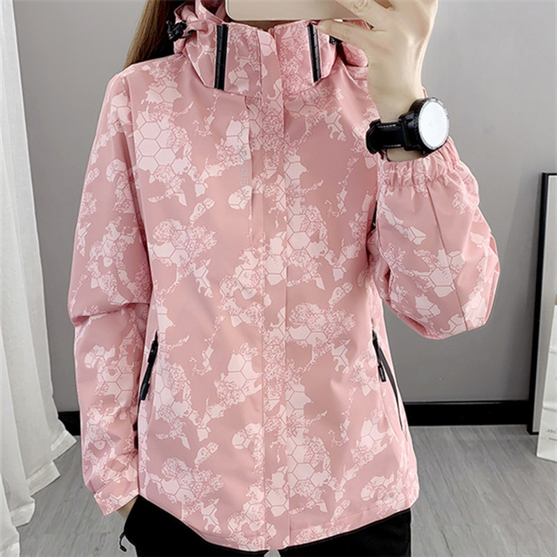 Dresser dress can be removed two pieces of winter thickness fan-proof camouflage plus coat outdoor hiking suit male