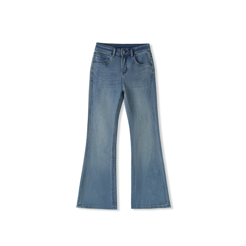 [Exclusive for Da Jing Fans] Washed Denim Flared Pants, Slimming and Versatile Pants Lymkyy-58050
