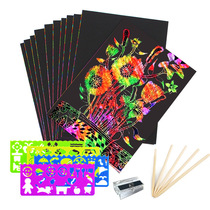 Cartoon scrapbook This paper Children DIY Kindergarten Creative Fine Art Painting Material 8K16K The Pen Dazzling Puzzle