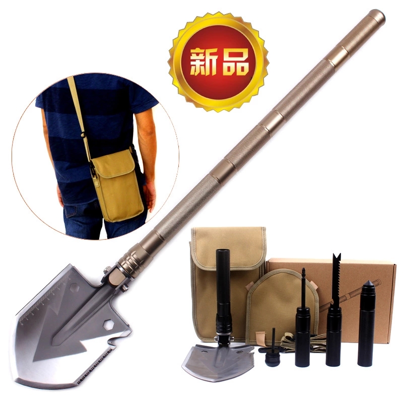 Minghui equipment multi-function sapper shovel folding shovel stainless steel outdoor shovel Tibetan mastiff shovel Camping car self-driving tour