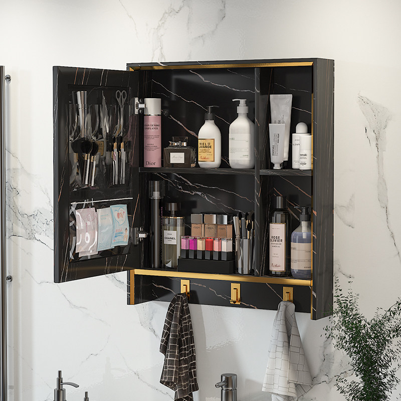 tủ gương trang điểm Hợp kim nhôm tủ gương phòng tắm có giá để đồ treo tường gương phòng tắm có giá vệ sinh tủ đựng đồ 6847 gương đựng đồ trang sức tủ đựng mỹ phẩm có gương