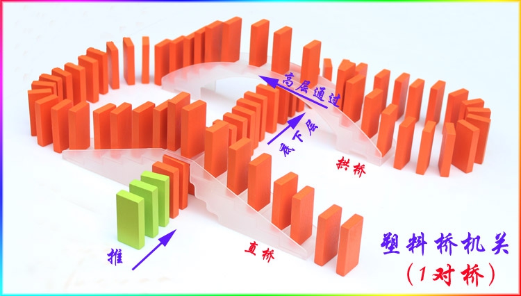 Nhựa domino trẻ em 500 cái 1000 cái tiêu chuẩn trí tuệ sức mạnh chàng trai và cô gái xây dựng bằng gỗ cơ quan đồ chơi