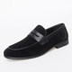 2024 Spring New Slip-On Lazy Beanie Shoes Men's British Pointed Toe Casual Shoes Suede Leather Loaf Trendy Shoes