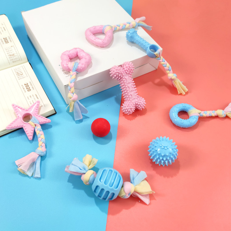 Pet dog toy ball resistant to biting teeth to relieve boredom artifact Teddy biting Pomeranian puppies small and medium dog supplies