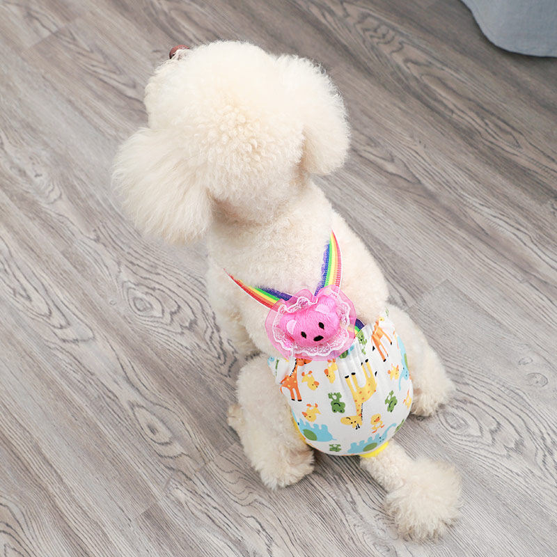 Female dog physiological pants female Teddy menstrual period safety sanitary cotton puppy aunt small pet summer underwear