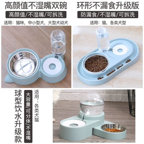 Собачья миска для собачьей чаши кошка двойная миска с собачьем горшок с рисовым горшками кошачьи корма для собачья корма для рисовой миски для употребления пить