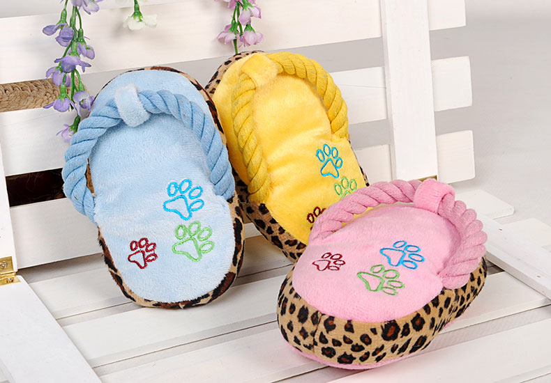 Short đồ chơi âm thanh thú cưng dép chó mèo đồ chơi Teddy vật nuôi cung cấp chó cắn cắn mol đồ chơi xương đồ chơi cho chó