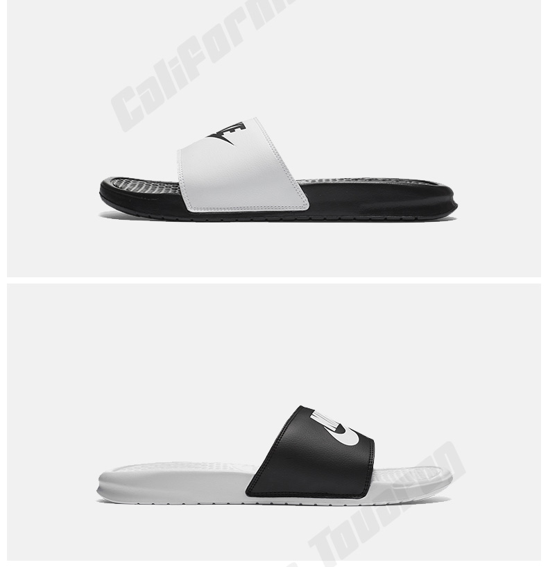 Nike NIKE BENASSI JDI đen trắng 鸳鸯 đôi nam nữ đôi dép thể thao và giải trí 343880-090 dép adidas