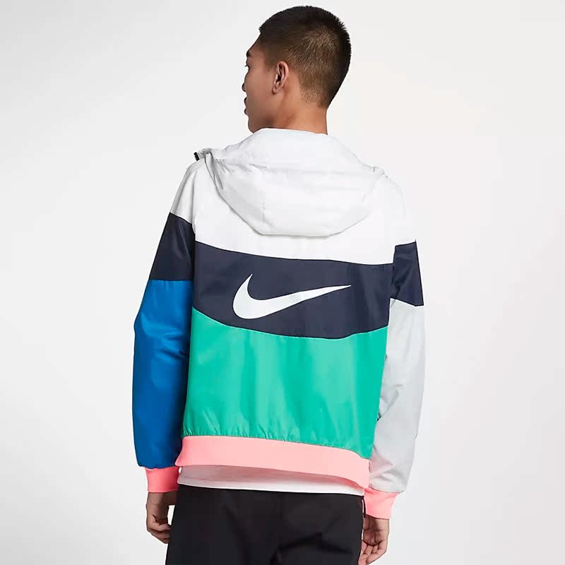 Nike NIKE 2018 nam mới đội mũ trùm đầu thể thao màu áo khoác thời trang giản dị AJ1397-716 áo khoác gió nam lining