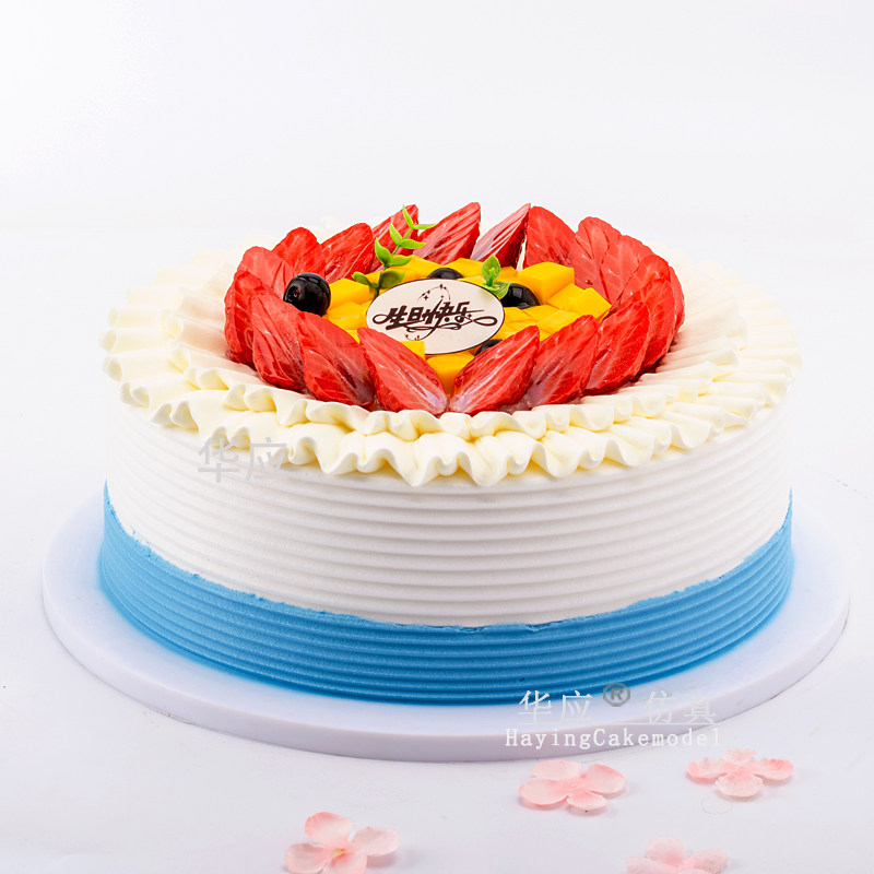 New web celebrity popular fruit birthday cake window sample display