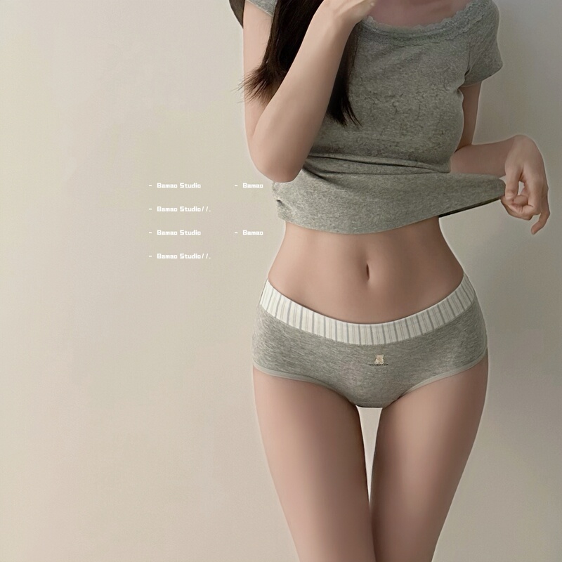 French Style Pure Cotton Underwear for Women 10A Antibacterial Cotton Crotch 2026 New High-End Sweet Large Size Girls' Briefs