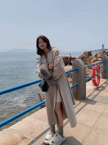 Съемный двусторонний кашемировый шерстяной пуховик, шерстяное пальто