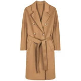 Демисезонное небольшое шерстяное двусторонное кашемировое длинное шерстяное пальто, средней длины, подходит для подростков