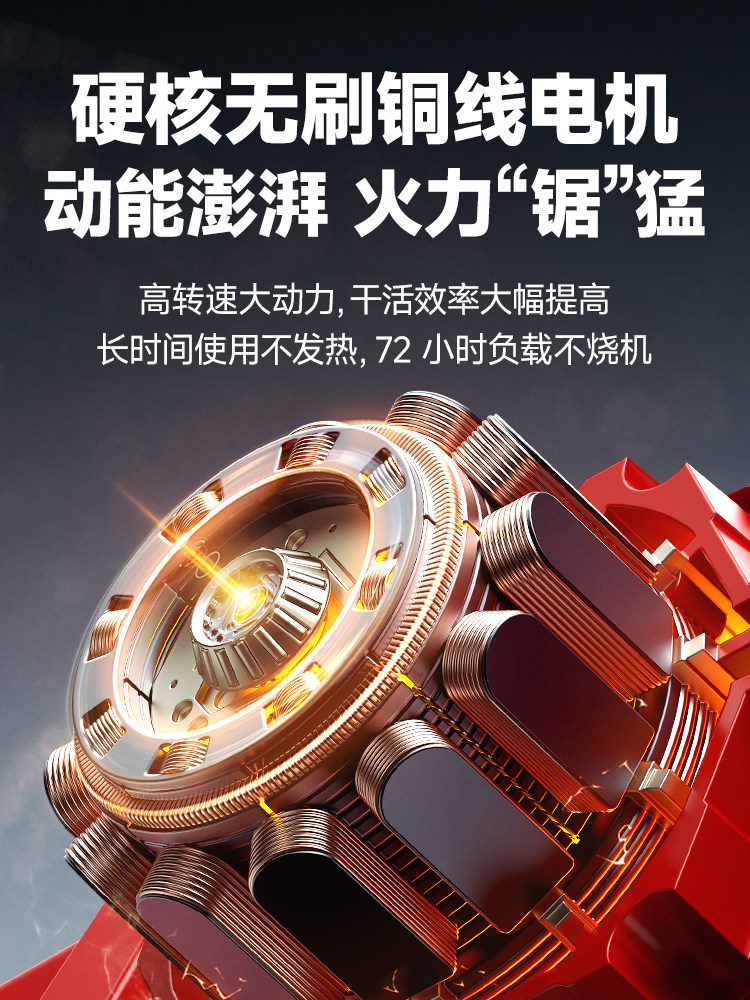 Rechargeable Lithium Chainsaw, Household Handheld Electric Saw, Outdoor Small Lithium Battery Logging Saw, Large Capacity Tree Cutting Tool