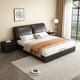 Kananfei Italian minimalist master bedroom leather bed ຫ້ອງແຖວຂະຫນາດນ້ອຍຊ້າງຫູສອງຕຽງ