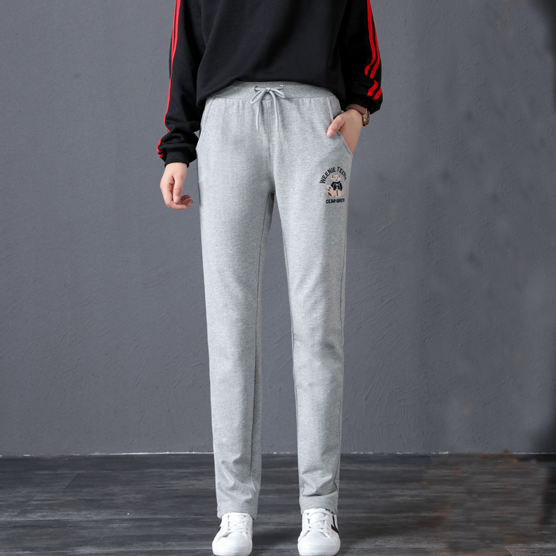 2020 mùa xuân và mùa thu mới cô gái sweatpants bông quần thẳng vào trẻ em lớn mất quần cô gái quần.